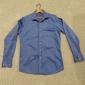 Robert Graham Classic Boys Blue Dress Shirt